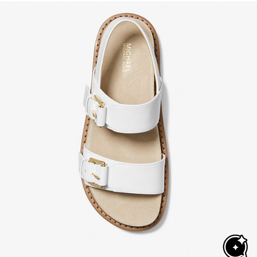MICHAEL Michael Kors Judd Sandal Leather 6.5 Optic White